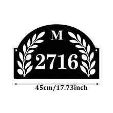 4種尺寸可選！個性化門牌號碼牌，客製化戶外地址標誌，復古鏤空金屬居家地址牌，客製化門牌號碼，沿海風格房屋牌 - 黑色 - 查看 12