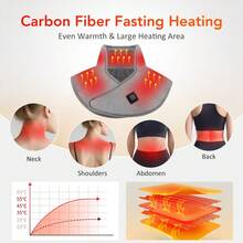 Heated Scarf,3-Speed Temperature Adjustable Electric Heating Shoulder And Neck Care Pad, Cervical Massage Shawl, USB Plug-In Hot Compress, Vibration Relaxation And Warmth Protection, Gift For Family - View 4