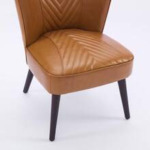 Light Brown Leather Lounge Chair - Modern Comfort - 棕色 - 查看 2