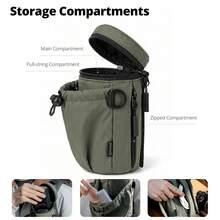 Ambitful LT01 Camera Flash Storage Bag, Thickened Flash Storage Pouch, Drawstring Closure, Detachable Hook Design, Suitable For Photography Flash - View 5