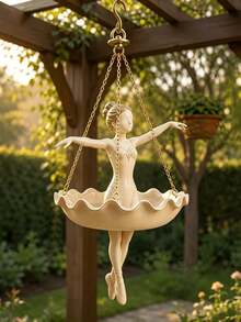 1pc Decorative Ballet Hanging Planter, Chain-Style Lightweight Succulent Plant Pot, Suitable For Garden, Balcony And Dining Space Decoration, Perfect As Back To School, Halloween And Christmas Gift - Multicolor - View 4