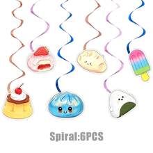 72pcs Dumpling Theme Birthday Party Decoration Set, Party Supplies, Paper Plates, Napkins, Paper Cups, Tablecloth, Party Tableware Set, Fan Gifts, 7-Inch Paper Plates, 9-Inch Paper Plates, Bunting, Gift Bags, Hanging Decorations And Napkins. Suitable For 10 Guests. Perfect For Birthday Parties, Holiday Celebrations And Outdoor Parties - Multicolor - View 8