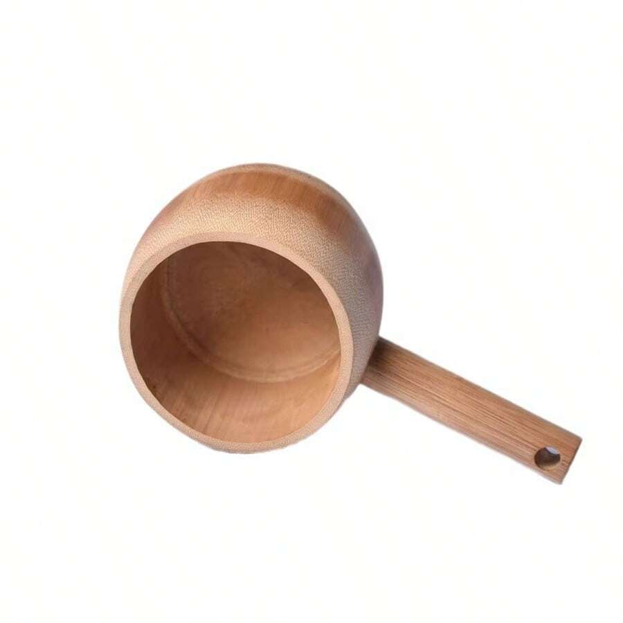 1PC Bamboo Long Handle Water Scoop, Wine Scoop, Rice Scoop, Flour Scoop, Kitchen Factory Tool, Thickened Natural Bathroom Water Dipper, 300ml - A - View 1