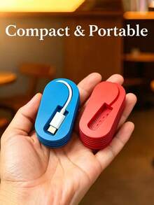 Portable Phone Charging Cable Organizer Anti-Tangle Desktop Travel Universal Cable Winder, Flexible Portable Earphone Charging Cable Winder Clip, Suitable For Commuting And Travel Use - Multicolor - View 3