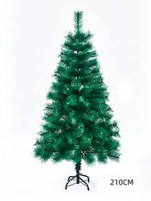 1pc Artificial Christmas Tree, Faux Pine Fir Tree Holiday Decoration, With Sturdy Base Easy Assembly, Suitable For Indoor And Outdoor Decor, Flocked Green, Great For Tabletop Display, Christmas New Year Party Gift - White - View 9