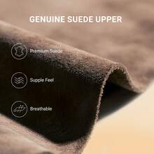 Dream Pairs Women Platform Furry Slippers 1.57-Inch Height Genuine Suede Home Slippers Indoor Outdoor Warm Memory Foam Slip-On Ankle Boots Shoes - Coffee Brown - View 6