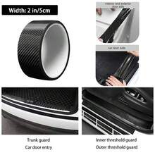 1pc Carbon Fiber Anti-Scratch Adhesive Film, Self-Adhesive Car Door Sill Protector Strip, Universal Car Accessory, Car Door Entry Protector Strip, Suitable For Sedan, SUV, Truck - A - View 9