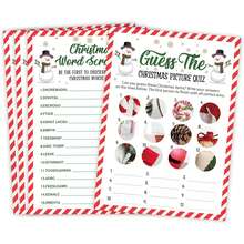 40/20cps/Christmas Tree Game, Christmas Candy Mini Game, Christmas Party Supplies, Suitable For Team Building Activities And Family Party Games, Winter Theme Events, - Christmas - View 1