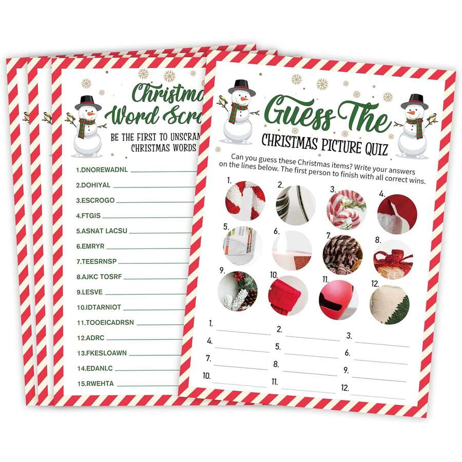 40/20cps/Christmas Tree Game, Christmas Candy Mini Game, Christmas Party Supplies, Suitable For Team Building Activities And Family Party Games, Winter Theme Events, - Christmas - View 1
