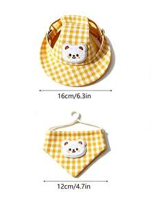 1pc Plaid Pet Hat, Cute Pet Headwear Accessory, Suitable For Small Dogs And Cats, Halloween Christmas Holiday Role Play Costume, Cute Puppy Kitten Party Outfit, Ideal Gift For Pet Lovers, Pet Birthday Supplies - Multicolor - View 10