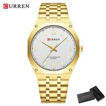 Jam Tangan Pria CURREN Fashion Quartz Tahan Air dengan Jarum Bercahaya dan Tali Stainless Steel - MultiWarna - View 16
