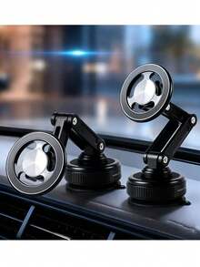 2026 New Strong Magnetic Car Phone Holder Vacuum Suction Cup Foldable Dashboard 360° Rotating Navigation Phone Mount Fixed Support Phone Stand - Multicolor - View 3