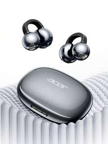 Auriculares Bluetooth TWS Acer OHR825 Originales y Auténticos con Clip de Oreja Abierta, 24H de Reproducción, V6.0 de Baja Latencia, Cancelación de Ruido ENC en Llamadas, Sonido HiFi, Ajuste , Carga Rápida Tipo-C - Ver 12