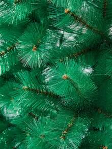 1pc Artificial Christmas Tree, Faux Pine Fir Tree Holiday Decoration, With Sturdy Base Easy Assembly, Suitable For Indoor And Outdoor Decor, Flocked Green, Great For Tabletop Display, Christmas New Year Party Gift - White - View 3