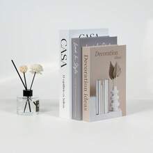 3組紙製美學裝飾書，咖啡桌裝飾書－仿真裝飾書，用於裝飾－居家桌面裝飾－床頭櫃裝飾－居家書架裝飾 - 均碼 - 查看 3