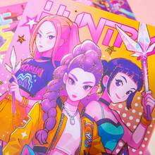 Hasbro - Witch Hunter Team Cartoon Anime Spiral Coil Notebook, 2D Character Print Coil Memo Pad, Lined Inner Pages Student Classroom Diary, Office Memo Writing Practice Notebook, Magnetic Clasp Cartoon Anime Colorful Pages Notebook 32K Magnetic Planner (Random Color & Style) - Multicolor - View 3