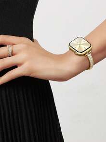 1pc Women's Rhinestone Bracelet Watch Band, Compatible With Apple Watch S11/S10/9-1 And Ultra Se, Fits 38/40/41/42/44/45/46/49mm Dial - 42/44/45/49mm & 46mm (S10/11) - View 7