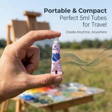 12/24 Colors 5ml Acrylic Paint + Palette Knife + Mixing Palette, Suitable For Painting Learning, Glass Painting Creation And Office Supplies Design - Acrylic Paint - View 8