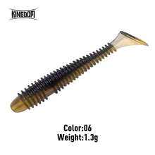 KINGDOM 20pcs T-Tail Soft Fishing Lure, 35mm/45mm/55mm/65mm PVC Soft Bait Sinking Swimbait, Flexible Tail Artificial Bait For Bass Trout Pike Perch Fishing Tackle Freshwater & Saltwater - Multicolor - View 23