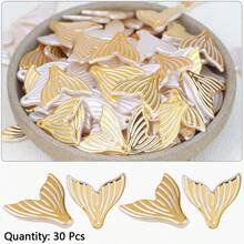 20-100pcs Gold Foil Seahorse, Sea Turtle, Shell, Starfish Acrylic Pendants For Jewelry Making DIY Handmade Necklace Bracelet Charm - Acrylic Ocean Pendant - View 14