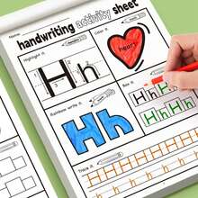 1PC Alphabet Hand‑Writing Tracing Workbook, Multifunctional Letter Activity Sheets, Hand‑Skill Training Supplies, Desktop DIY Art Kit, Holiday Handmade Gift, Travel Pocket Practice Set - Multicolor - View 7