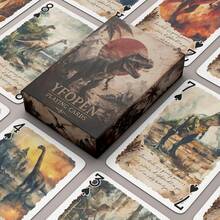 YFOPEN Dinosaur Themed Paper Playing Cards, Featuring Tyrannosaurus Rex, Pterosaur And Other Prehistoric Dinosaur Patterns, Retro Style Tabletop Card Game Suitable For Gathering With Friends - Multicolor - View 11