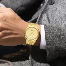 Jam Tangan Pria CURREN Fashion Quartz Tahan Air dengan Jarum Bercahaya dan Tali Stainless Steel - MultiWarna - View 8
