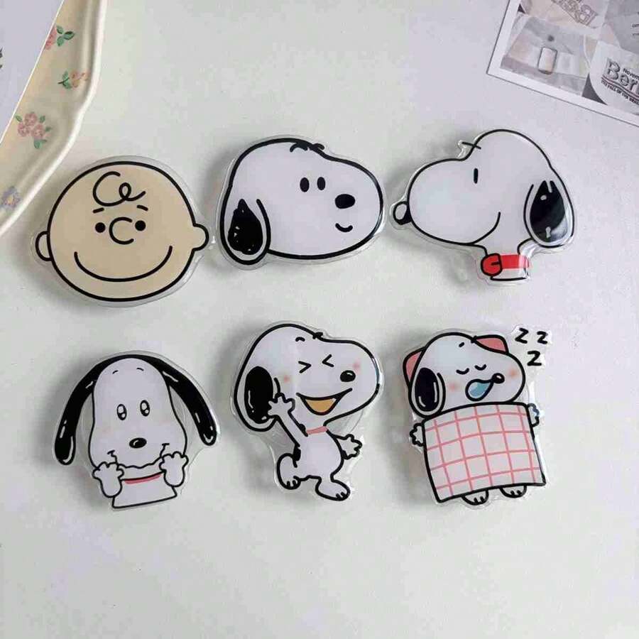 1pc New 2026 Snoopy Air Cushion Phone Stand, Creative & Practical, Cute Highly Attractive Puppy Phone Holder, Stable Support, Suitable As Small Gift/Prize For Friends And Family (Random Style) - Multicolor - View 1