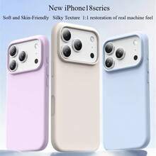 New 18 Luxury Shockproof Soft Beige Friendly Phone Case, Compatible With IPhone 18 17 16 15 Pro 14 Plus 13 12 11 17 Pro Max Resistant Design, Skin-Friendly Material, Anti-Fall Smooth Protective Cover - Green - View 10