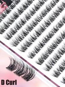 100 Clusters Self-Adhesive False Eyelashes, C-Curl Pre-Glued Lash Clusters, Natural Eyelashes, Easy To Use, Natural Appearance, Suitable For Beginners, Suitable For All Occasions, False Eyelashes, Halloween - C - View 7