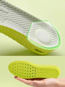 COSYLEE 2 Pairs/4 Pieces Air Cushion Height Increasing Insoles, Latex High Elasticity Shock Absorbing Breathable Shoe Pads - 2 Pairs - Green - View 7
