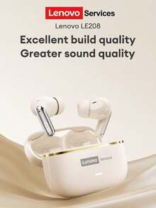Lenovo LE208 Bluetooth Earphones With Protective Case, Bluetooth 6.0 Instant Pairing, Low Latency, Hi-Fi Sound Quality, ENC Smart Noise Cancellation, Long Battery Life, Wireless Earbuds For Smartphones, Computers, Christmas, Camping, Vacation - View 8