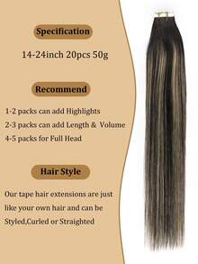 JIAMEISI Tape In Hair Extensions Human Hair, Ombre Nature Black To Golden Blonde Real Human Hair Tape In Extensions 20Pcs Tape Ins Human Hair Extensions For Women Seamless Tape In Hair Extensions Remy Human Hair - S1B/1B/16 - View 4