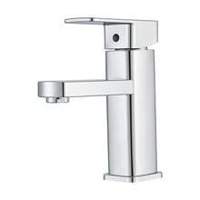 LY Grifo de lavabo de baño de un solo mando grifo de agua fría y caliente de latón macizo de primera calidad con tapón de desagüe automático, mangueras de suministro de agua kit completo de herrajes de montaje - Galvanizado - Ver 2