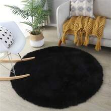 1pc Round Plush Soft Fluffy Carpet - Modern Minimalist Polyester Indoor Rug, Woven Carpet Suitable For Living Room, Bedroom, Game Room, Dorm, Sofa, Teen Room Decor, Study & Entertainment Area, Easy To Clean, Creates Cozy Ambiance - Coffee Brown - View 16