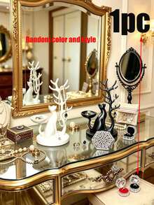1pc Durable Elegant Cat & Tree Shaped Jewelry Storage Box For Women - Multicolor - View 14