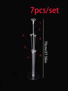 1/7/14/21pcs Balloon Stand Set, Balloon Extension Rod, Adjustable Center Pole Balloon Rack With Base, Suitable For Tabletop And Floor Display, Wedding And Birthday Party Decoration, Celebration Event Party Decoration, Multi-Purpose Event Prop - Multicolor - View 9