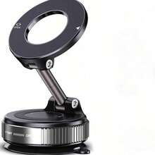 2026 New Adjustable Foldable Large Suction Cup Magnetic Car Phone Holder, N52 Strong Magnet, 360° Rotation, Dashboard Vacuum Suction Cup Installation, Suitable For Bathroom Tiles, Glass Surfaces, ABS Material, Round, Fashion Design | Father's Day - Multicolor - View 10