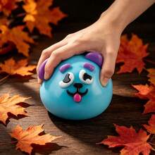 1pc Funny Dog Head Squishy Toy, Soft Rubber Squeeze Stress Relief Toy, Soft Slow Rebound Stress Relief, Anxiety Relief, Fingertip Toy, Stress Relief Toy, Easter Gift, Halloween Gift, Christmas Gift, Party Gift, Squishy, Squishy Toys, Squishy Stress Toy, Dumpling Squishy - Multicolor - View 5