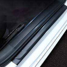 1pc Carbon Fiber Anti-Scratch Adhesive Film, Self-Adhesive Car Door Sill Protector Strip, Universal Car Accessory, Car Door Entry Protector Strip, Suitable For Sedan, SUV, Truck - A - View 10