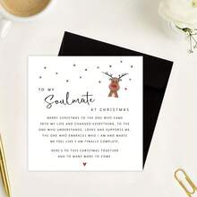 To My Soulmate At Christmas Card, Romantic Verse, Christmas Card For Girlfriend/Boyfriend/Husband/Wif, Romantic Christmas Card - Multicolor - View 10