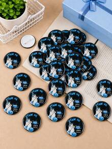 30pcs Gender Reveal Boy Girl Team Brooches, Halloween Button, Gender Reveal Pins, Ghost Pins, Baby Shower Badges, Halloween Decorations, Halloween Party Supplies, Baby Shower Supplies, Suitable For Gender Reveal Party Games And Baby Shower Decorations, Boy Girl Team Brooches - Multicolor - View 6