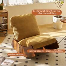 Comfortable Glider Rocking Chair, High-Quality Upholstery Glider Chair, Solid Wood Frame, Perfect For Multiple Settings Accent Reading Chair For Bedroom,Living Room,Nursery,Set Of 2 - A - 查看 10