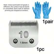 1pc Professional Pet Clipper Blade, Detachable Replacement Blade, Sizes Include 10#(1.6mm) 40#(0.25mm), Steel Ceramic Material, Suitable For Andis, Oster, Laube And Other Brand Electric Pet Clippers, Universal Pet Clipper Blade Accessory - Multicolor - View 11