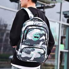 1pc Camouflage Print Fashion Backpack, Large Capacity Student School Bag, City Commute Travel Casual Laptop Backpack - Backpack - View 7