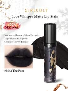 Girlcult Love Whisper 霧面唇釉 M62，顯色濃郁，絲絨質感，輕盈持久，易上妝，適合初學者，適合女性日常使用，禮品，3.8g/0.13oz - M62 - 查看 2