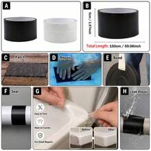 Heavy Duty Seal Repair Tape 5cm/1.97in X 150cm/59.06in Strong Adhesive Patch Tape For Home RV Roof Pipe Pool Indoor Outdoor Summer Repair - A - View 4