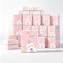 1/2/4/10/20入組可愛生日熊口袋手帕紙，便攜式生日熊手帕紙，面巾紙，餐巾紙，適合出差、工作、旅行使用 - 多色 - 查看 5
