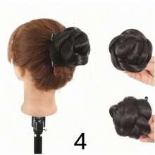 Elegant Synthetic Hair Bun Hair Clip-In Extensions, Heat-Resistant Fiber, Suitable For All Hair Types, Daily Party Women's Hairstyle Styling Accessories - Multicolor - View 7