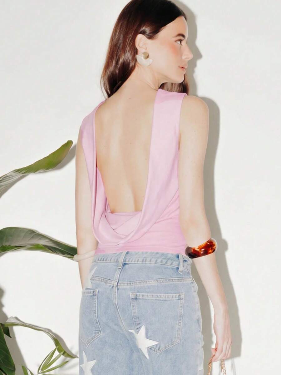 Pimkie Edition Women's Top, Button Detail, Short Sleeve, Regular Fit, Casual Everyday Wear - Pink - View 1